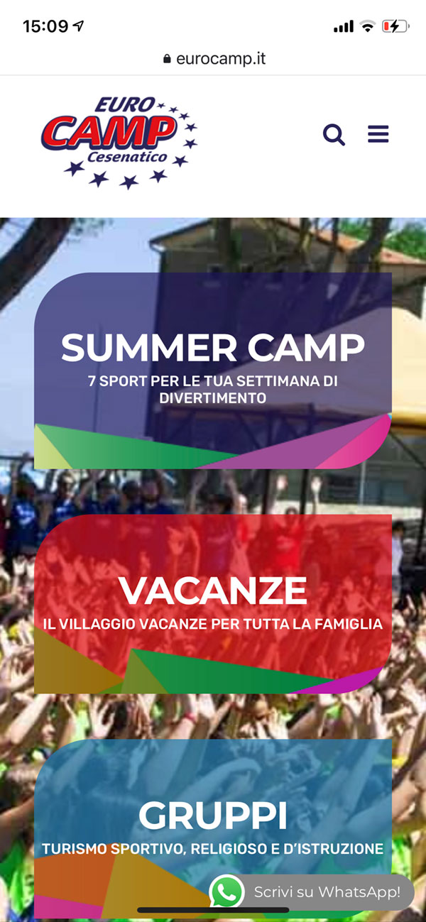 eurocamp cesenatico – realizzazione-sito-mobile Il sito di Federico Campedelli - versione mobile